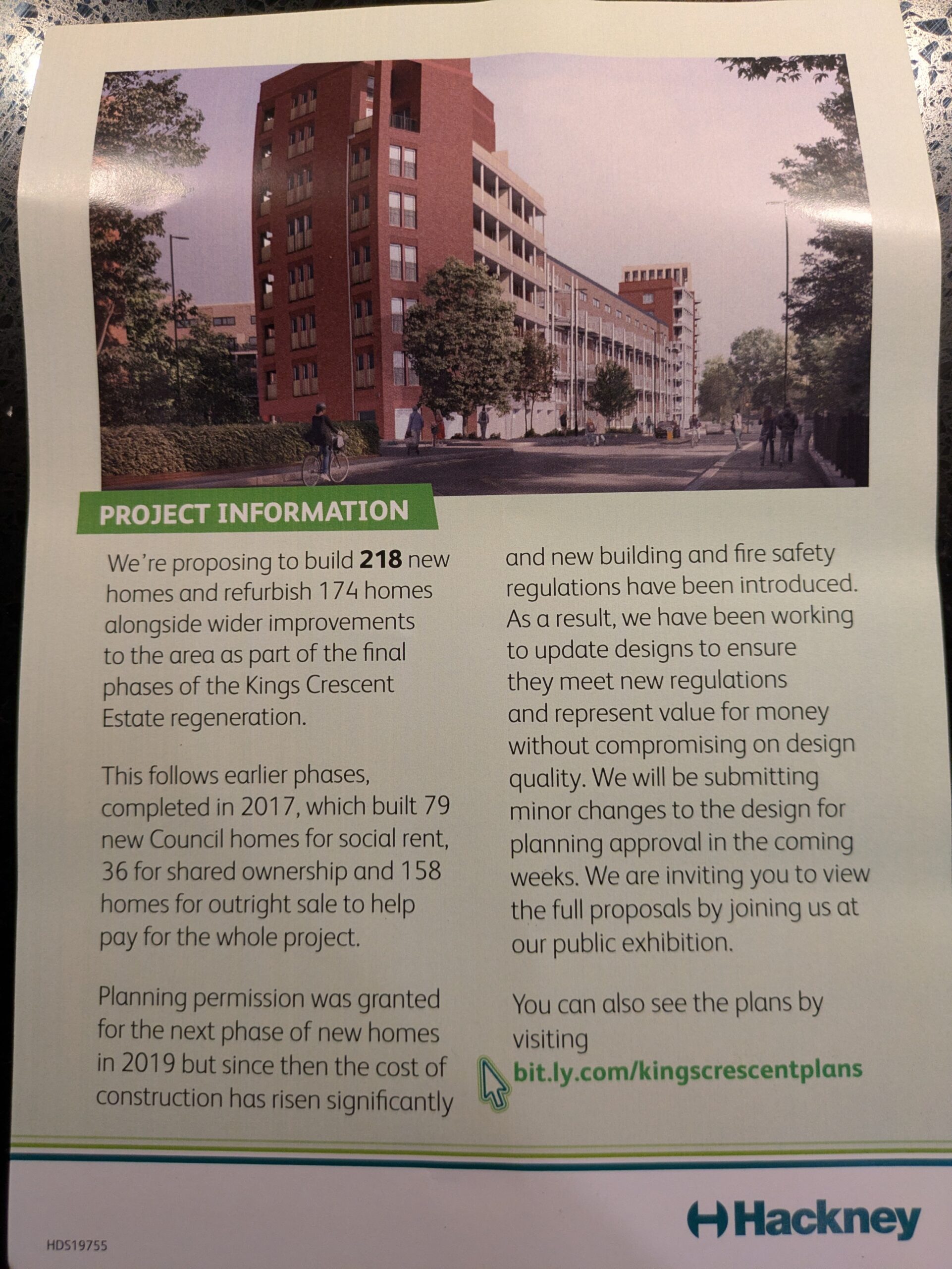 Open event 2 December 3 to 7pm to learn about the upcoming new buildings and refurbishement of existing blocks on the South of Kings Crescent Estate