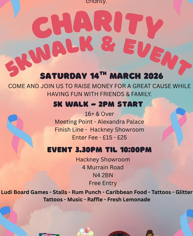 5km walk and event for miscarriage awareness
14 March 2026
2pm walk
4pm Hackney Showroom